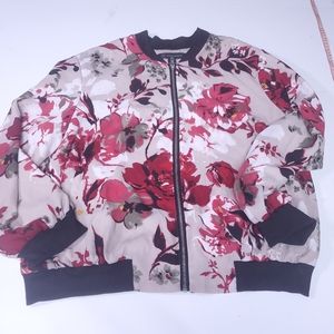 INC International Concepts Floral Bomber Jacket